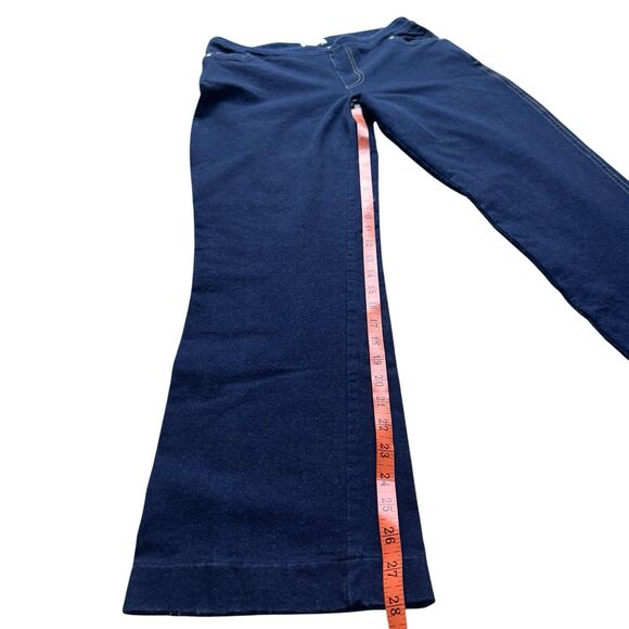 Pajama Jeans Womens Medium Pull On Stretch Pants Denim Wide Leg Dark Wash - Picture 10 of 16